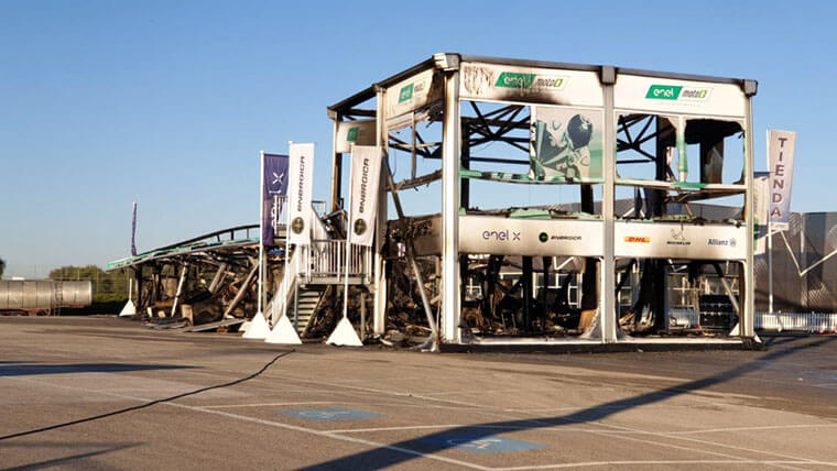 Consecuencias del incendio en el box de MotoE