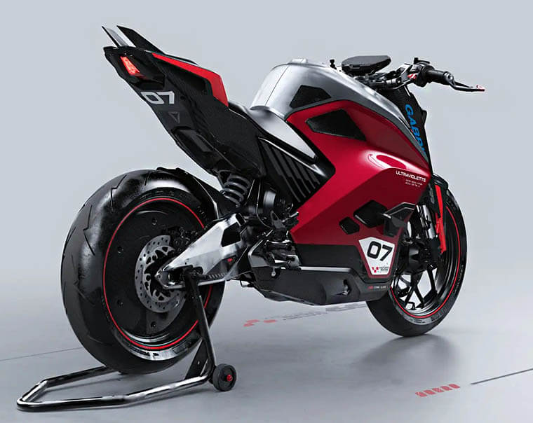 Ultraviolette F99, vista lateral trasera