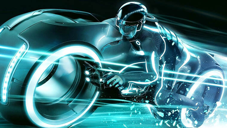 Moto de luz de la película Tron Legacy