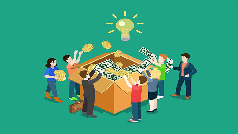 Imagen alegórica de qué es el crowdfunding